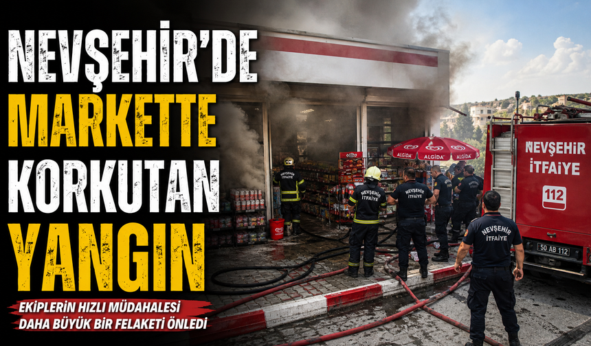 Göre Beldesinde Korkutan Market Yangın