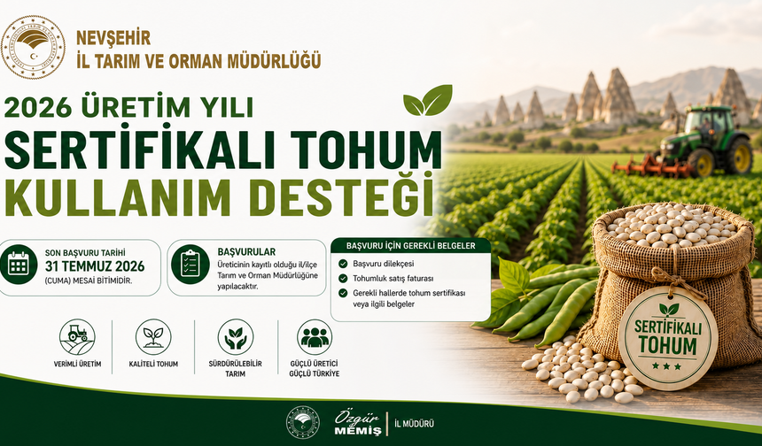 Nevşehir'de Tohum Desteği Başvuruları İçin Son Gün Yaklaşıyor