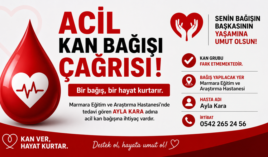 Nevşehirli Hasta İçin Acil Kan Bağışı Çağrısı