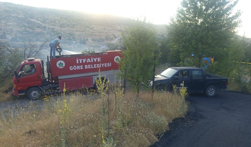 Göre Yolu Üzerinde Çıkan Yangın Söndürüldü