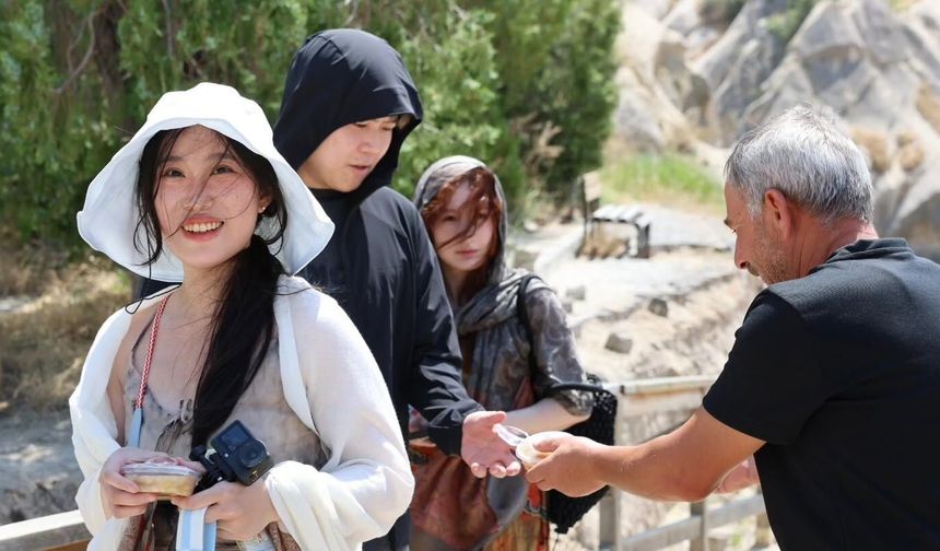 Göreme'de turistler aşureye hayran kaldı