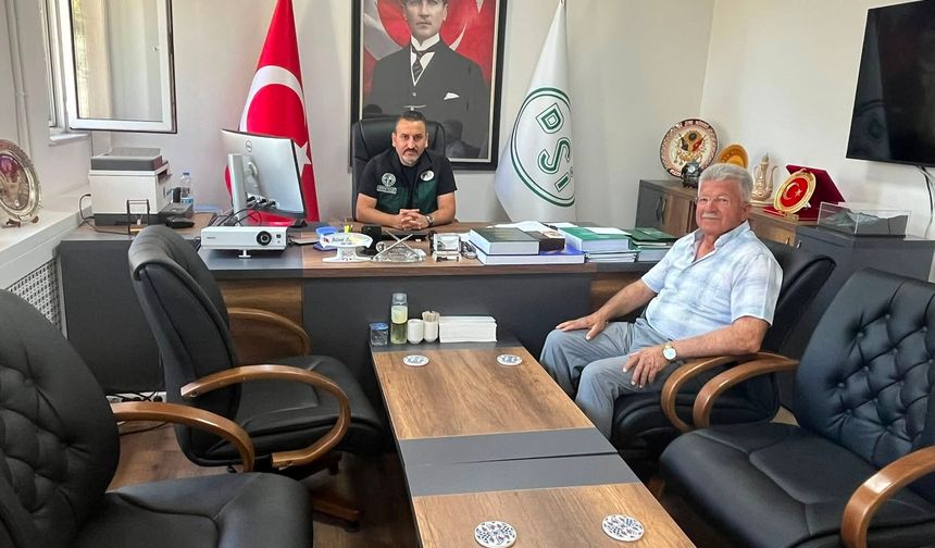 Çökek Köyü Muhtarı Sürer'den DSİ Şube Müdürü Polat'a Ziyaret