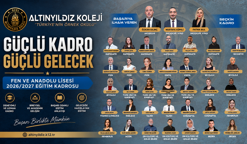 Altınyıldız'dan Güçlü Eğitim Kadrosu