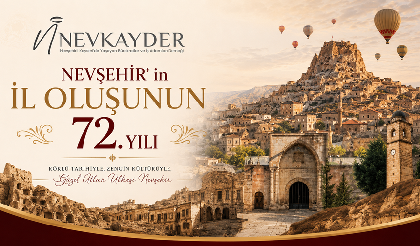 NEVKAYDER Yönetim Kurulu Başkanı Köksal Kaya'nın Nevşehir'in İl Oluşunun 72. Yılı Mesajı