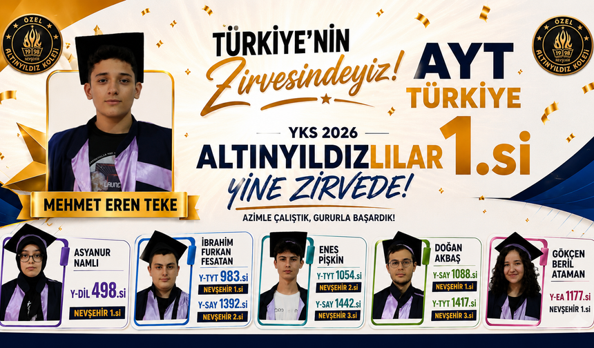 YKS 2026'da Zirve Altınyıldız'ın