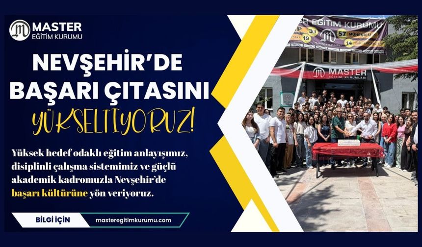 Master Eğitim Kurumu, Nevşehir'de Başarı Çıtasını Yükseltmeye Devam Ediyor