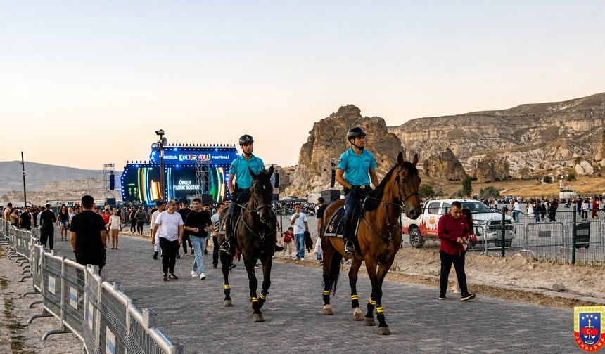 Nevşehir’de Kültür Yolu Festivali’nde jandarmadan güvenlik mesaisi