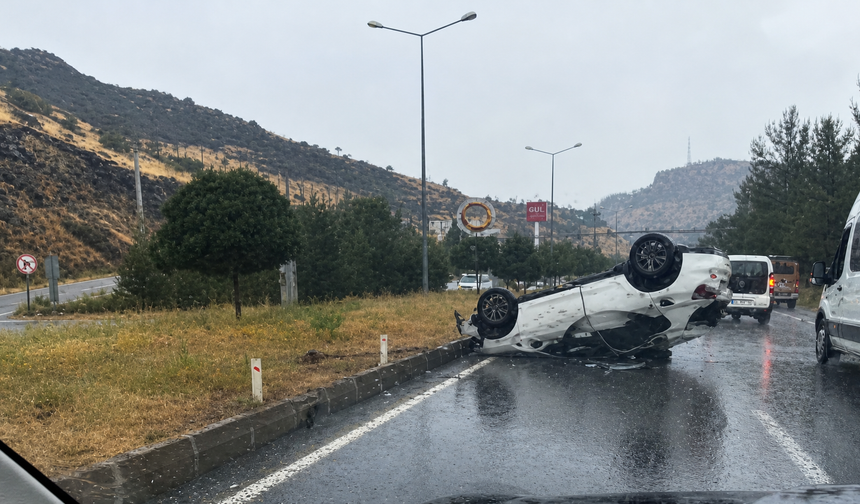 Nevşehir-Göre Yolunda Araç Takla Attı