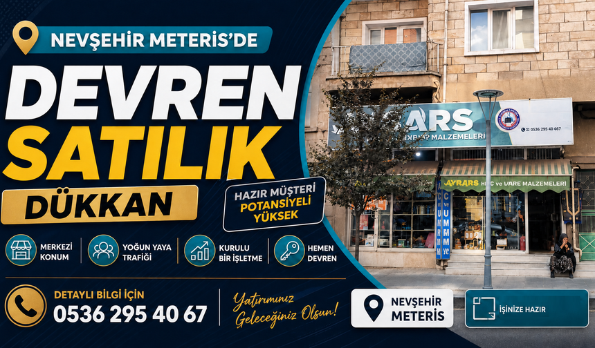 Nevşehir Meteris'de Devren Satılık Dükkan