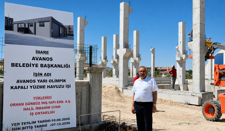 Avanos'ta Yarı Olimpik Yüzme Havuzu Yükseliyor