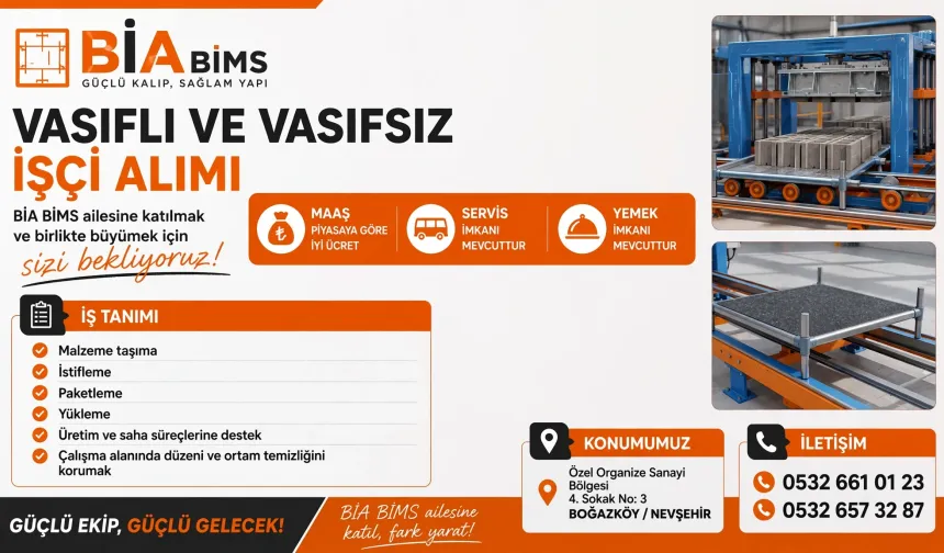 Bia Bims Palet'e çalışma arkadaşları aranıyor