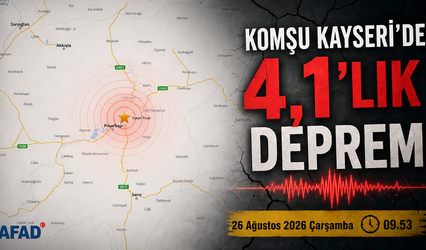 Komşu Kayseri 4,1’lik Deprem İle Sallandı! Nevşehir’de de Hissedildi