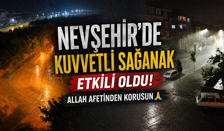 Nevşehir’de Kuvvetli Sağanak Etkili Oldu!