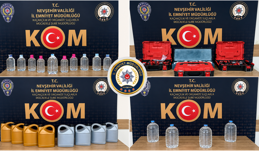 Nevşehir’de 80 Litre Etil Alkol Ele Geçirildi