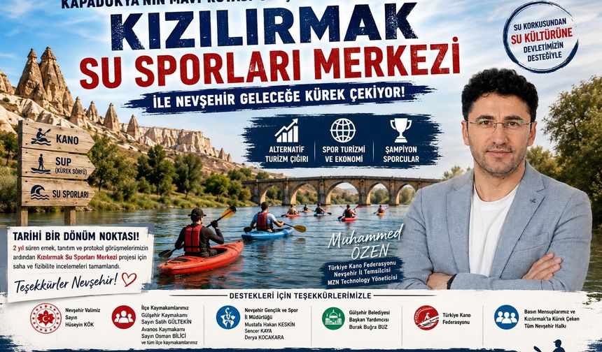 Kapadokya’nın Mavi Rotası Gerçek Oluyor: Kızılırmak’a Su Sporları Merkezi Projesi