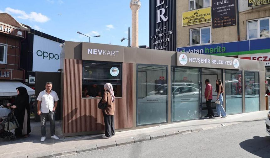Nevşehir'de NEVKART Dolum Noktası Akıllı Durak’ta Hizmete Girdi
