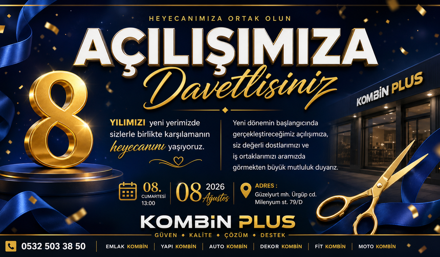 KOMBİN PLUS 8. Yılını Açılışla Taçlandırıyor