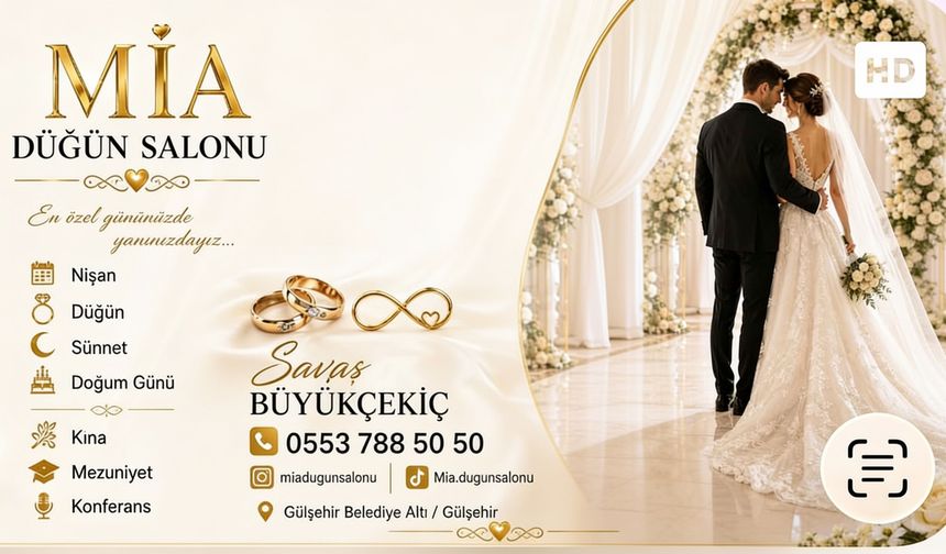 Gülşehir’de 600 kişilik modern düğün salonu MIA