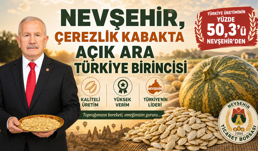 Kabak Çekirdeğinde Türkiye Lideri Nevşehir! Salaş’tan Gururlandıran Rakamlar