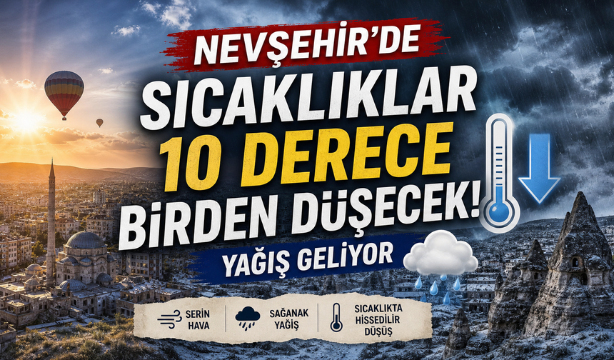 Nevşehir’de sıcaklıklar 10 derece birden düşecek