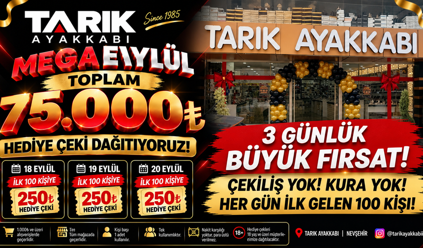 Nevşehir’de Tarık Ayakkabı’ya Gelen Kazanıyor!