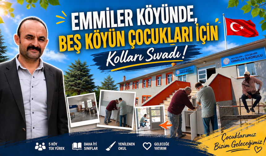 Emmiler Köyü’nde Okul Baştan Aşağı Yenilendi