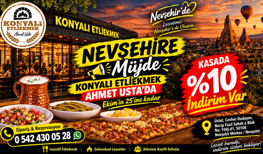 Konyalı Etli Ekmek’te Kasada Yüzde 10 İndirim
