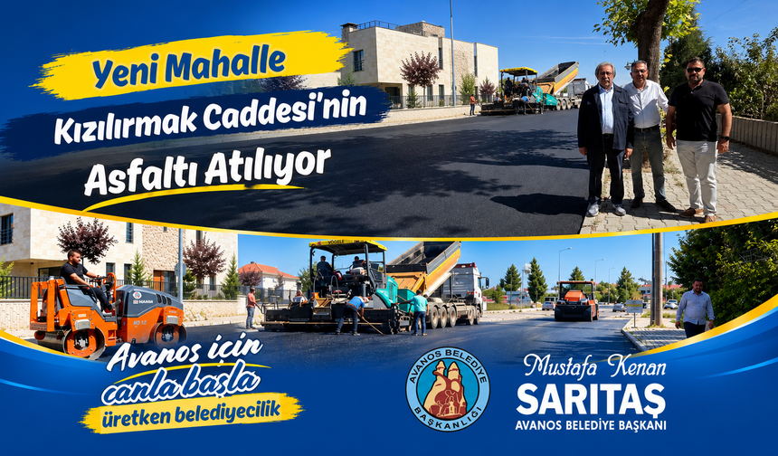 Avanos’ta Kızılırmak Caddesi Yenileniyor