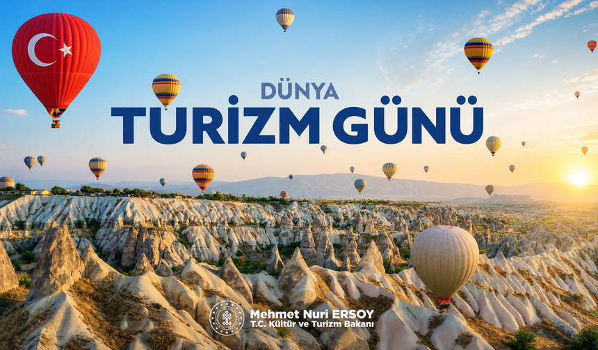 Bakan Ersoy, Dünya Turizm Günü’nü Kapadokya Görseliyle Kutladı