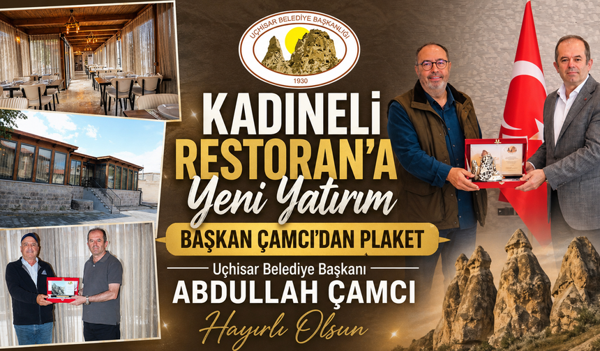 Uçhisar’da Turizm Yatırımına Teşekkür Plaketi