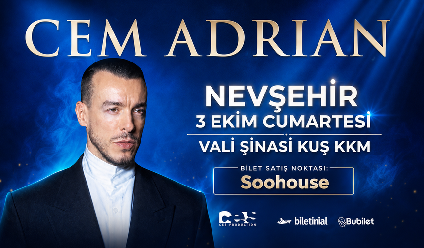 Cem Adrian 3 Ekim’de Nevşehir’de sahne alacak