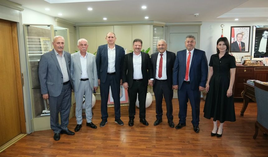 Pınarbaşı ve Şoförler Odası Başkanlarından TŞOF Genel Başkanı Yiğiner’e Ziyaret