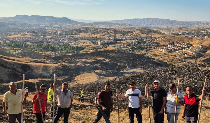 Ürgüp’te Dağlık Alanda Korkutan Yangın