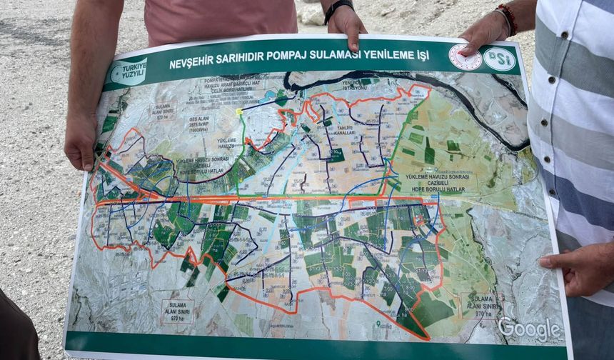 Ürgüp Sarıhıdır’da Tarıma Can Suyu Olacak Projede Sona Doğru