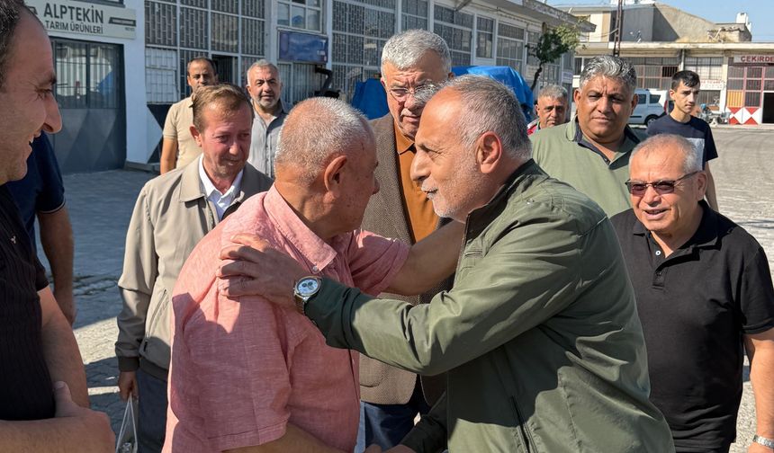 Çelebi ve ekibi zahire pazarı esnafıyla buluştu