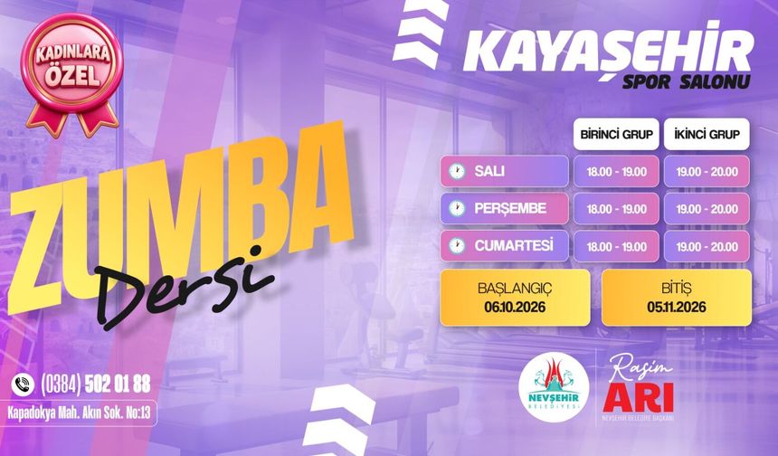 Nevşehir’de Kadınlara Özel Zumba ve Pilates