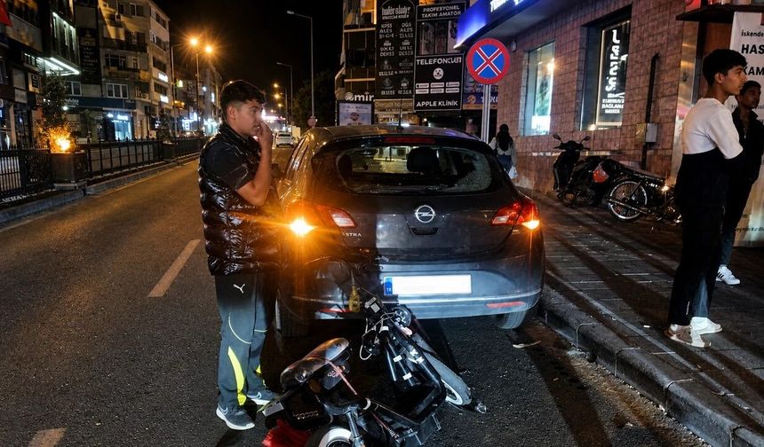 Nevşehir’de elektrikli bisiklet otomobile çarptı
