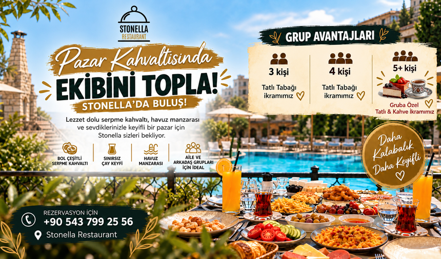 Pazar Planınız Hazır mı? Ekibini Topla, Stonella’da Pazar Kahvaltısına Gel!