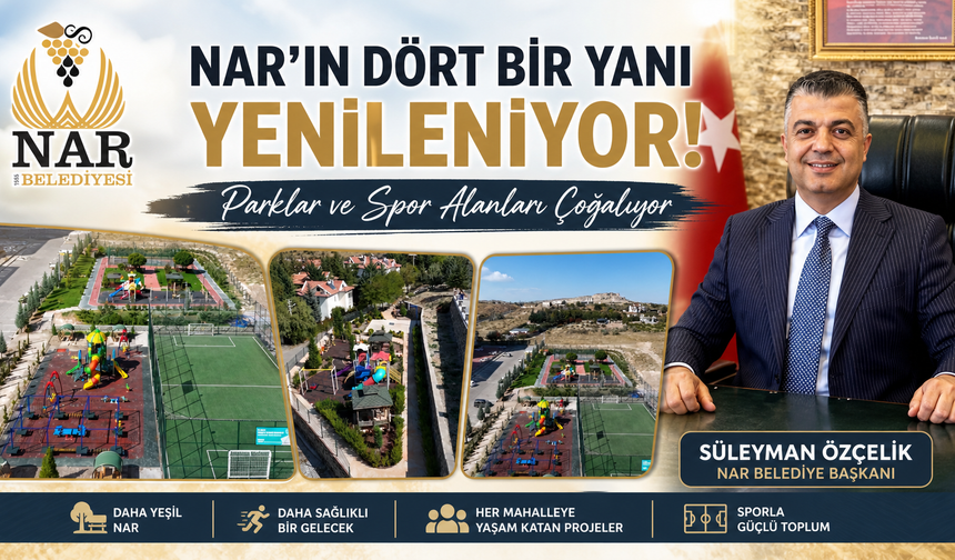 Nar’da Parklar Baştan Aşağı Yenileniyor!