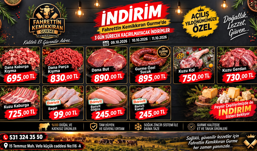 Fahrettin Kemikkıran Gurme’de Büyük Fırsat!