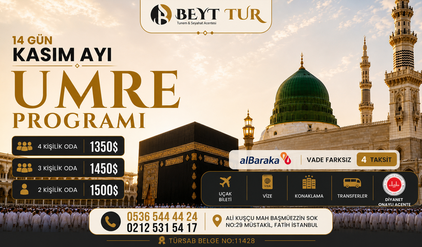 Beyt Tur’dan Umre Turlarında Büyük Fırsat!