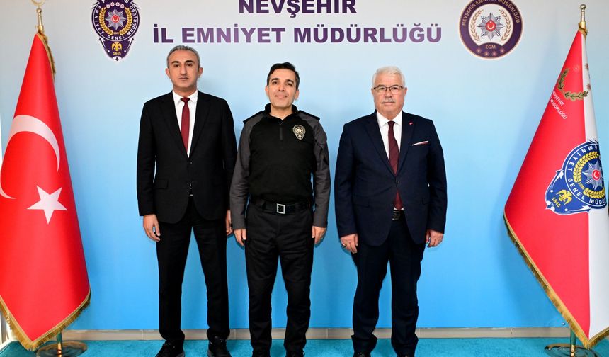 Nevşehir İl Milli Eğitim Müdürü Yazıcı ve Defterdar Sarı’dan Emniyet Müdürü Dallı’ya Ziyaret