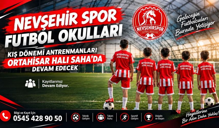 Nevşehir Spor Futbol Okulları’nda Kış Dönemi Kayıtları Sürüyor