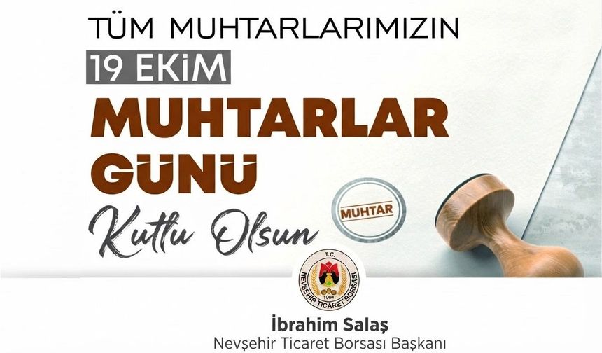 NTB Başkanı İbrahim Salaş Muhtarları Unutmadı