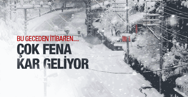 Nevşehir'e Kuvvetli ve yoğun kar yağışı geliyor