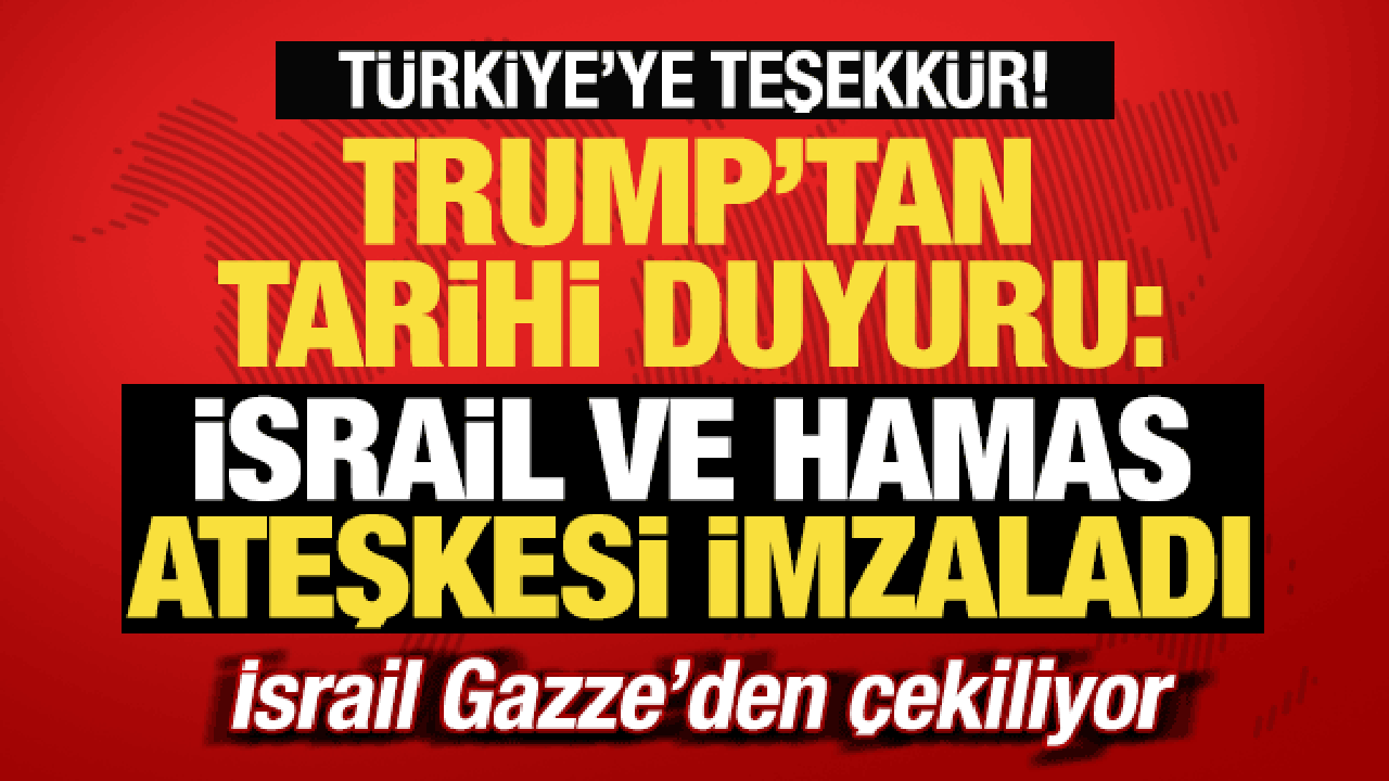 Gazze’de Tarihi Ateşkes Anlaşması: İsrail çekiliyor