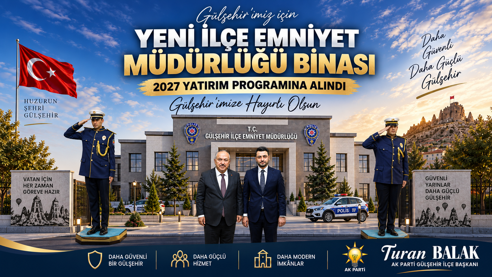 Gülşehir’e Yeni İlçe Emniyet Müdürlüğü Hizmet Binası Geliyor