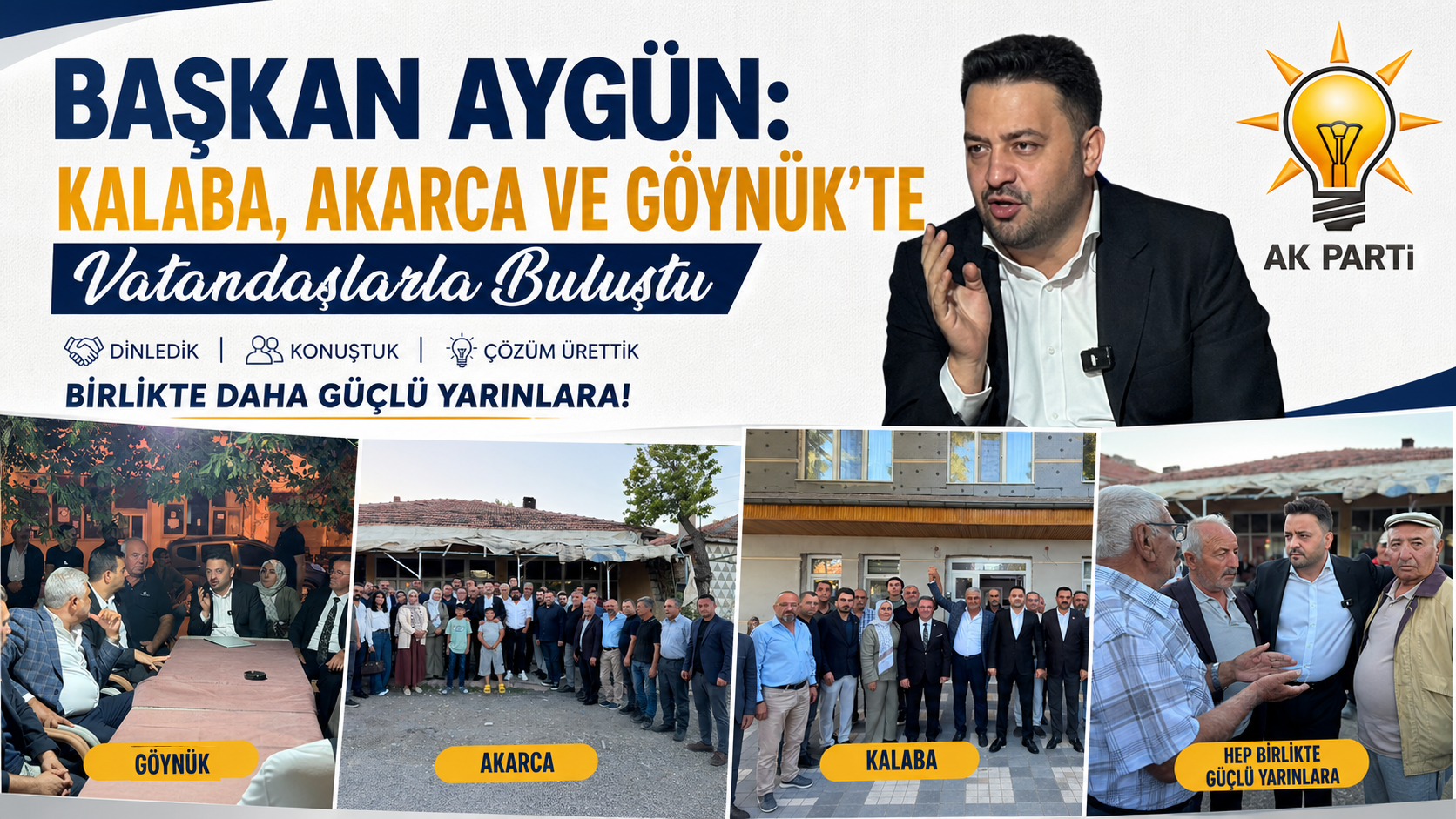 AK Parti Nevşehir İl Başkanı Aygün’den Kalaba, Akarca ve Göynük Ziyareti