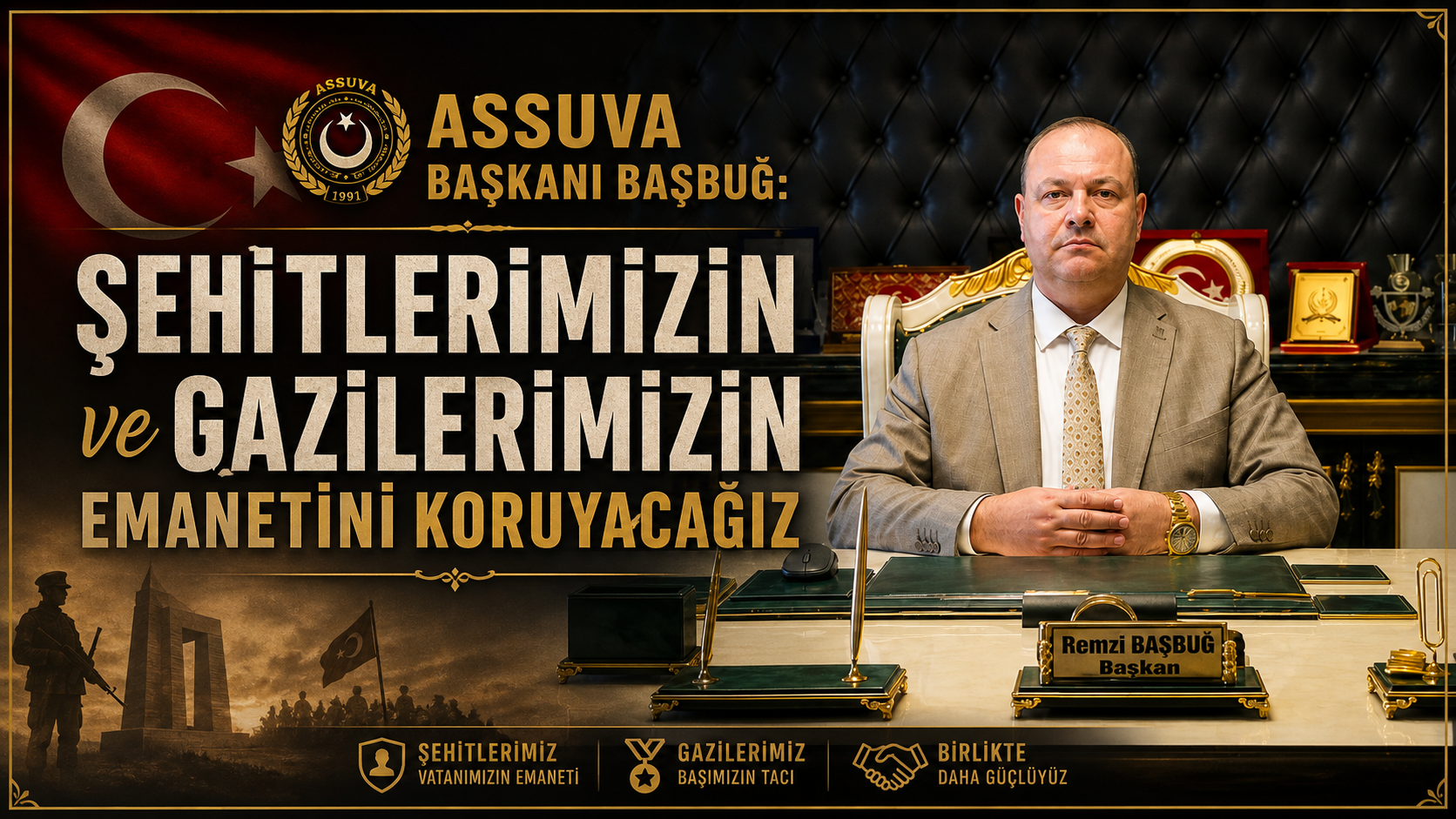 ASSUVA Başkanı Remzi Başbuğ’dan 19 Eylül Gaziler Günü Mesajı