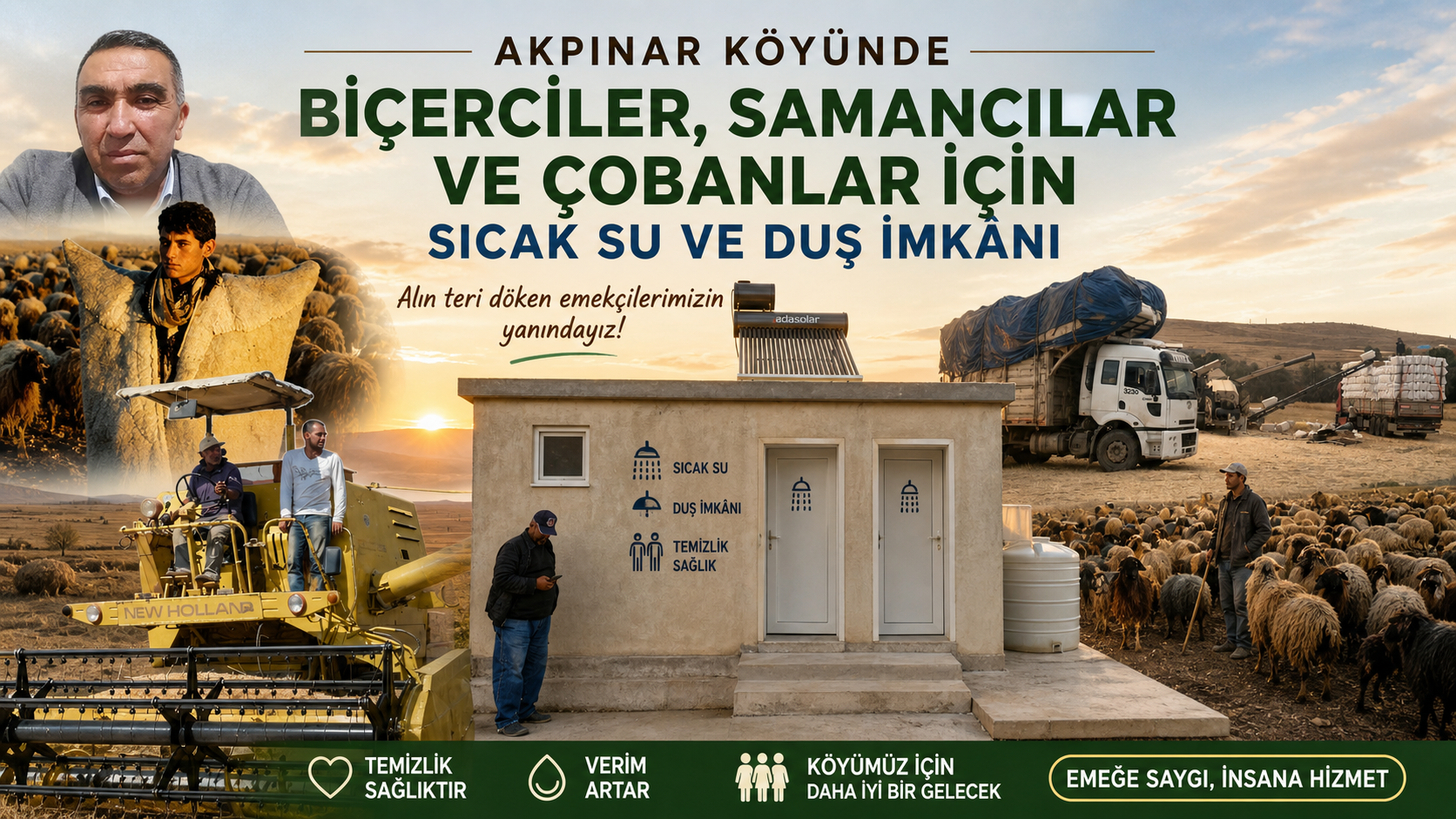 Nevşehir Akpınar Köyü’nde Çalışanın Halinden Anlayan Muhtar!